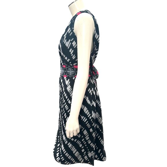 Axcess XL Abstract Cocktail Dress Artwear Sleeveless Side Zip Statementwear - Picture 3 of 14